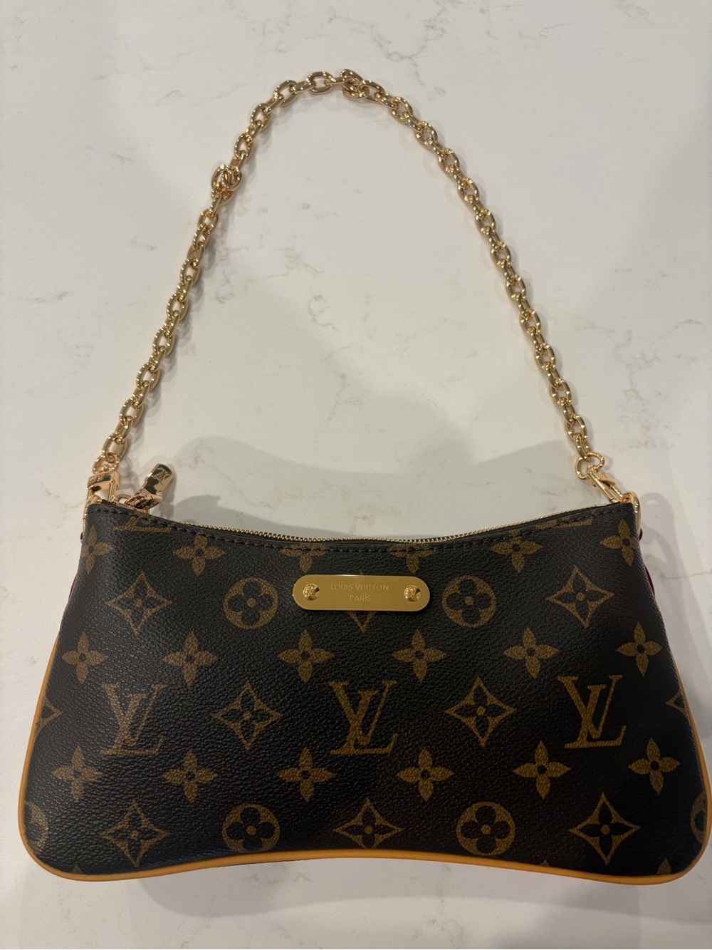Brown Monogram Canvas Chain Shoulder Bag